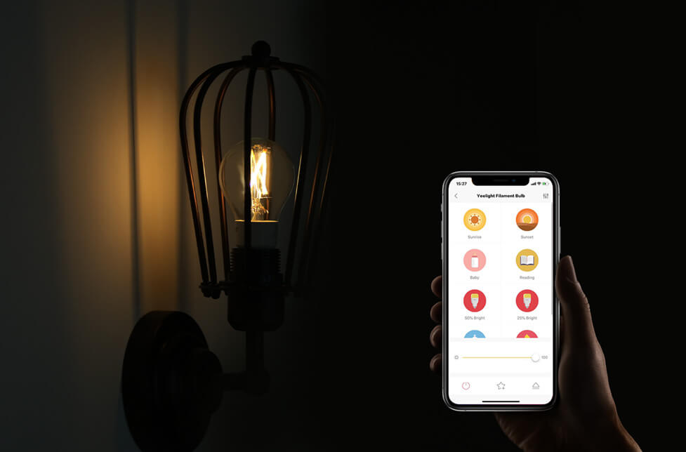 Yeelight Filament Smart Light Bulb snjallpera Edison pera