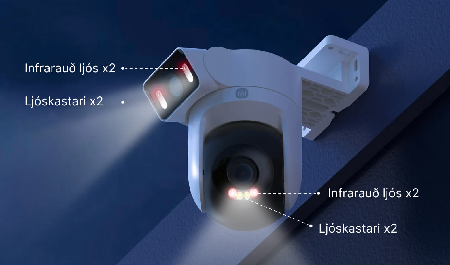 Xiaomi Outdoor Camera CW500 Dual tvöföld öryggismyndavél útimyndavél með ljóskastara og nætursjón