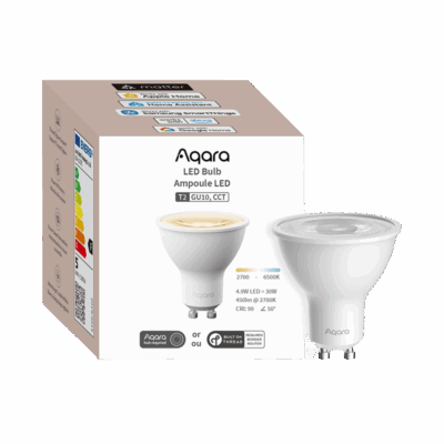 Aqara LED Bulb T2 GU10 Matter snjallpera m. lit