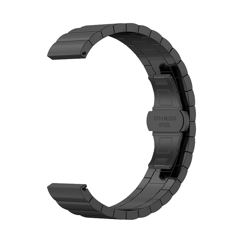 20mm ól fyrir snjallúr (W012) - Svört keðjuól